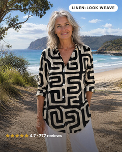 Zadie | Graphic Print Longline Shirt in black maze
