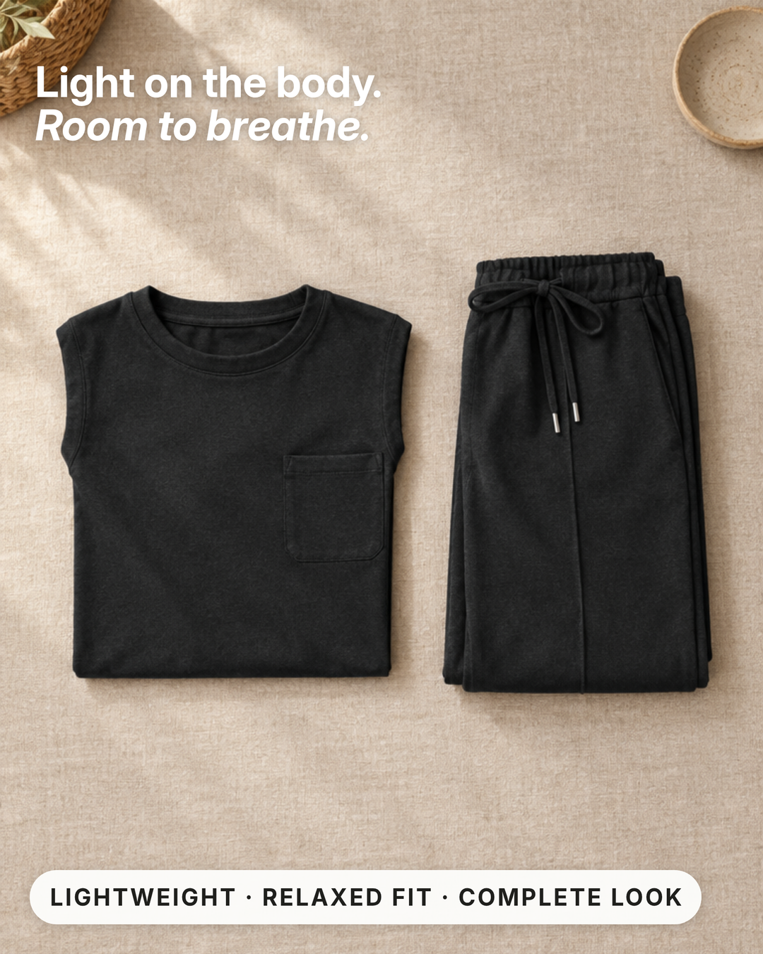 Zerelda | Relaxed Summer Co-Ord Set fabric close-up