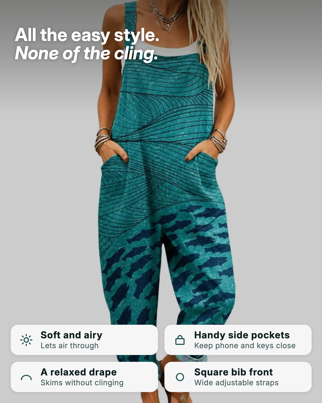Zola | Wave-Print Jumpsuit benefits